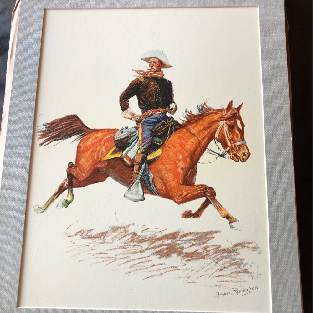 Fredrick Remington Print Title A Cavalry Officer